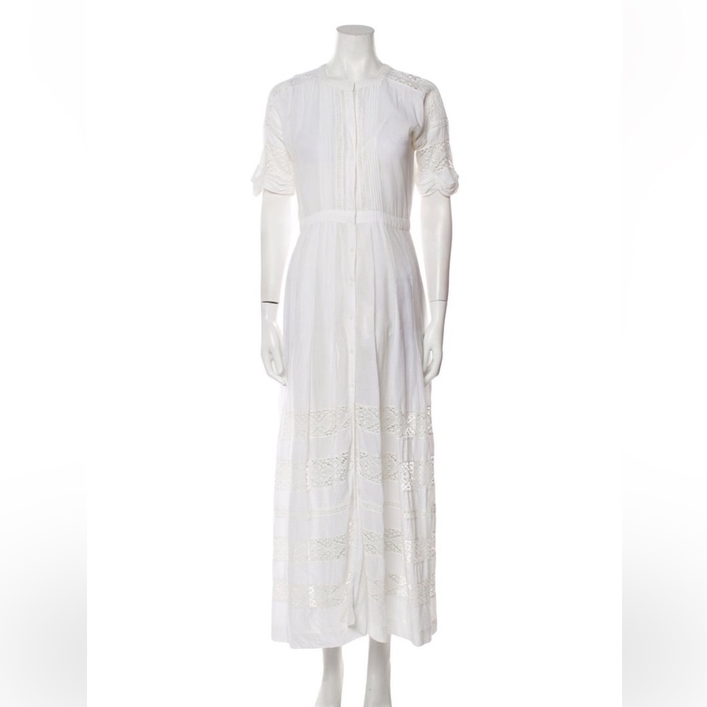 Love Shack Fancy Crew Neck Long Dress